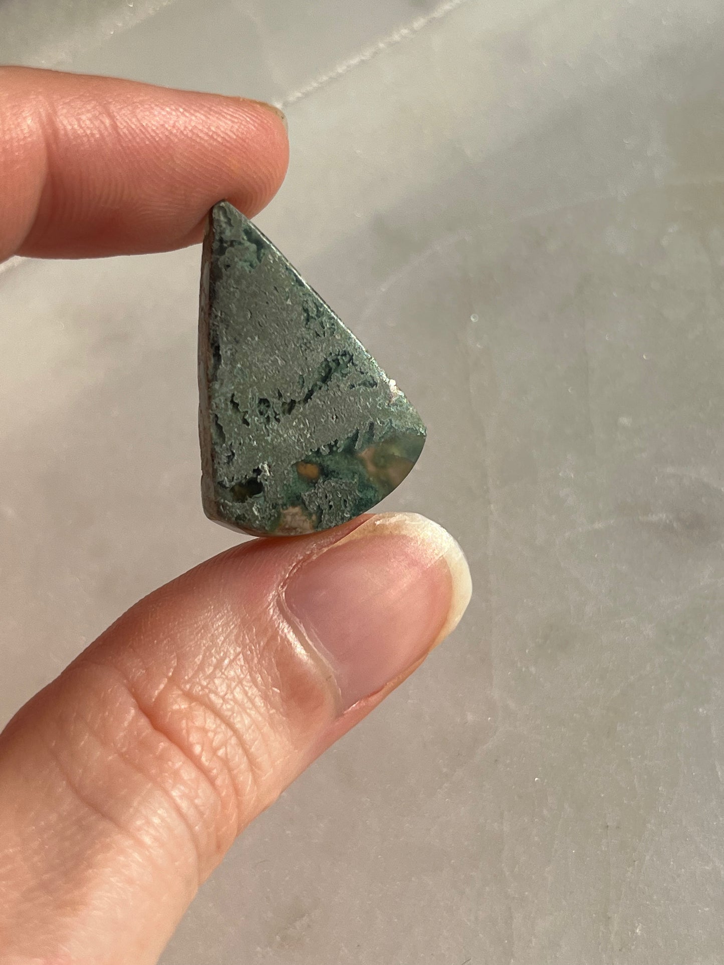 Danau Agate with Green Moss Kite & Sector Cabochon (You Choose)