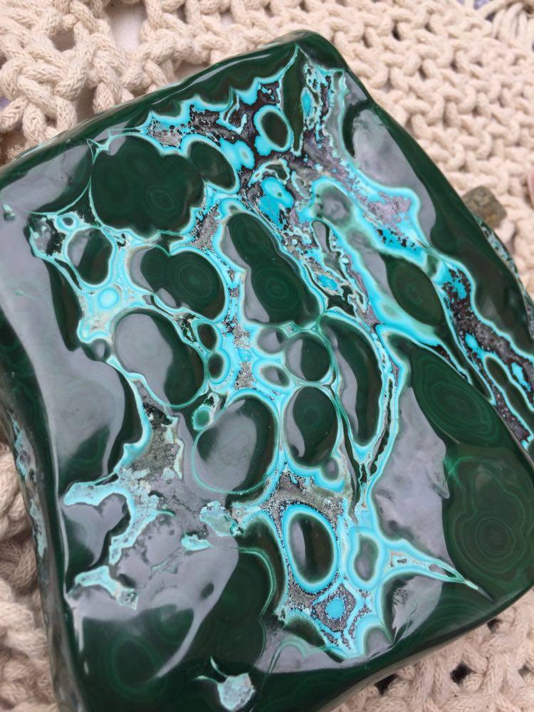 A Grade Malachite, Chrysocolla & Heterogenite Freeform
