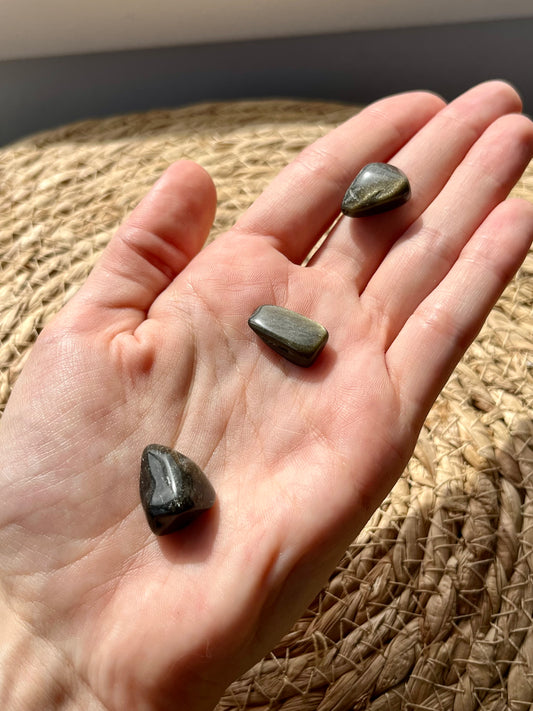 Gold Sheen Obsidian Tumbled Stone