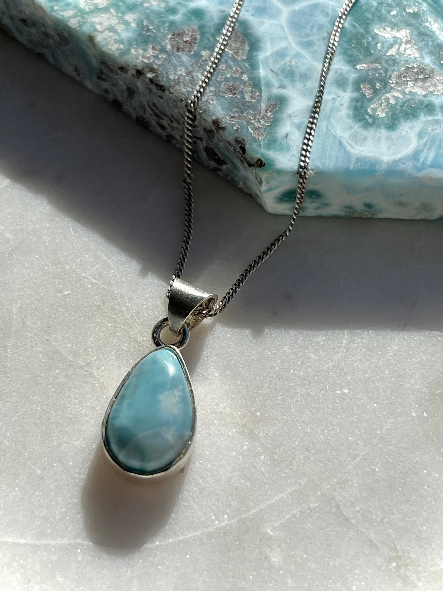 ‘Eternal’ Larimar Sterling Silver Pendant #7