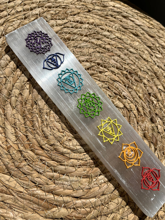 20cm Selenite Chakra Cleansing & Charging Plate (Perfectly Imperfect)