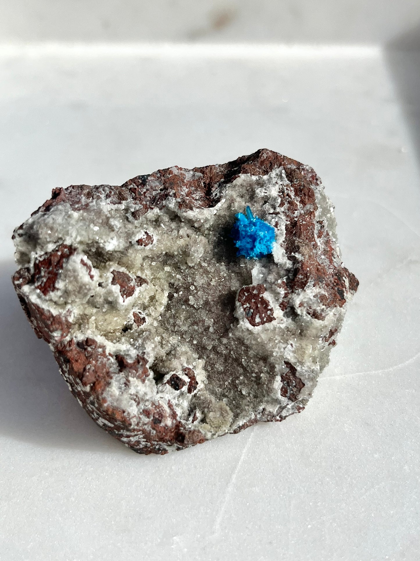Cavansite Specimen on Zeolite-Basalt Matrix #16