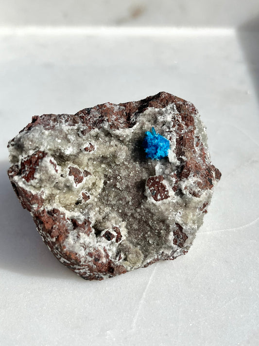 Cavansite Specimen on Zeolite-Basalt Matrix #16