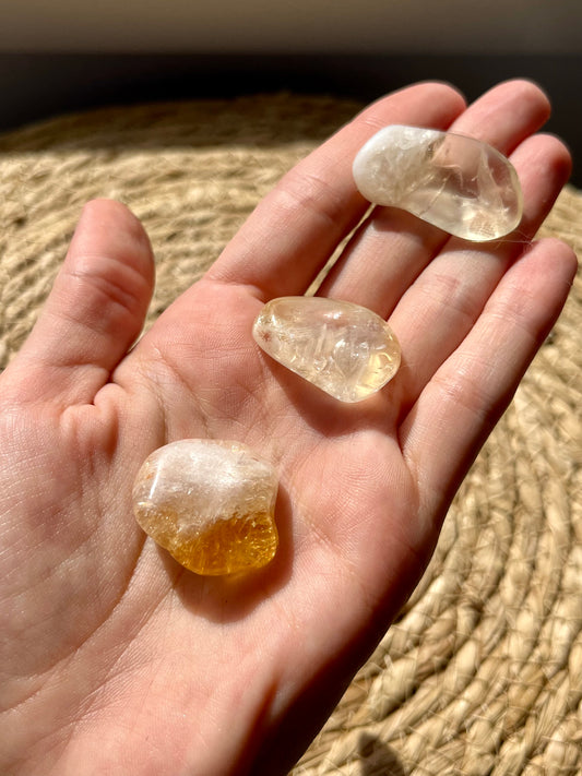 Citrine (Heat Treated Amethyst) Tumbled Stone
